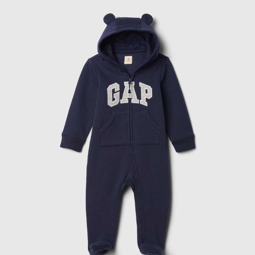 GAP Kids One Piece Footie - Blue and White